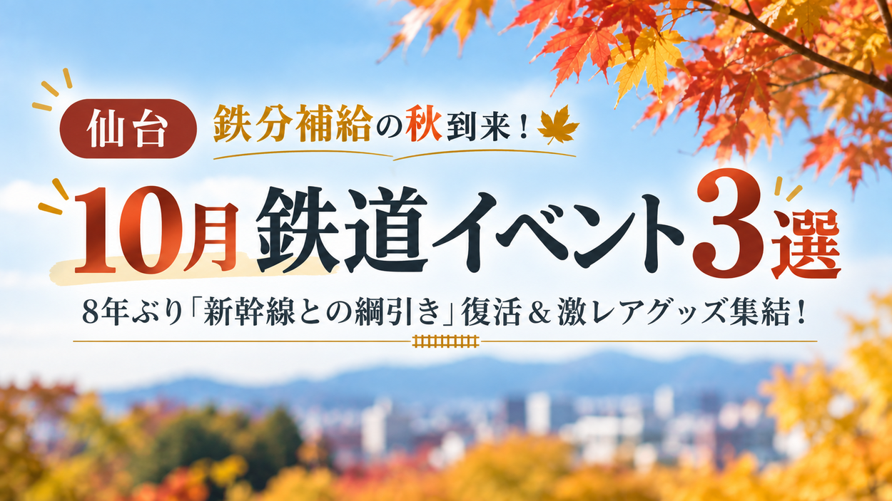 【仙台】鉄分補給の秋到来！8年ぶり「新幹線との綱引き」復活＆激レアグッズ集結の10月鉄道イベント3選