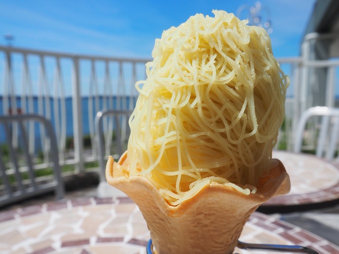 今度【浜名湖SA】に行ったら絶対買って!極細1mmのクリームたっぷり「うなぎいもモンブランソフト」に冷た~い「ひんやり大学芋」が絶品