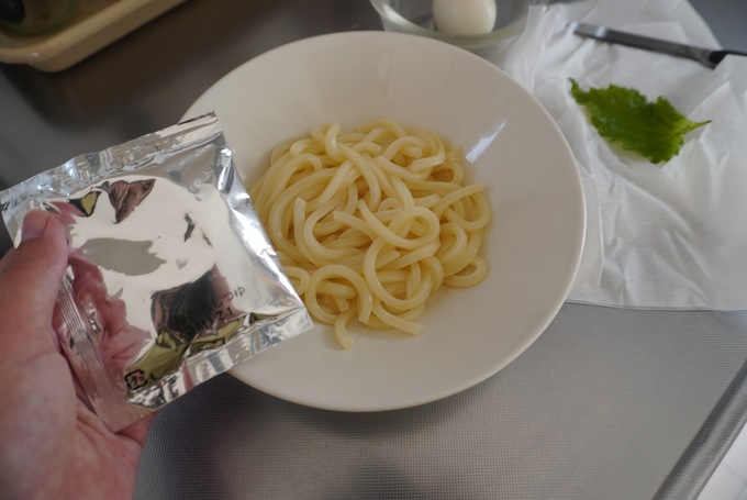 KALDI梅おろしうどん作り１.JPG