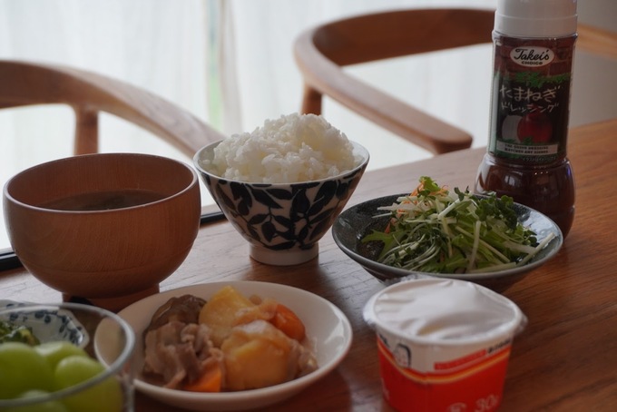 ロピアドレッシング朝ごはん.JPG