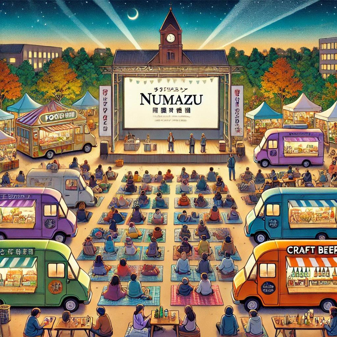 1日だけの限定開催！【沼津市】「無料映画の上映＆11台のキッチンカーが大集結♪」沼津シネマ＆ビアガーデンナイト ～キッチンカー前夜祭～で盛り上がろう！