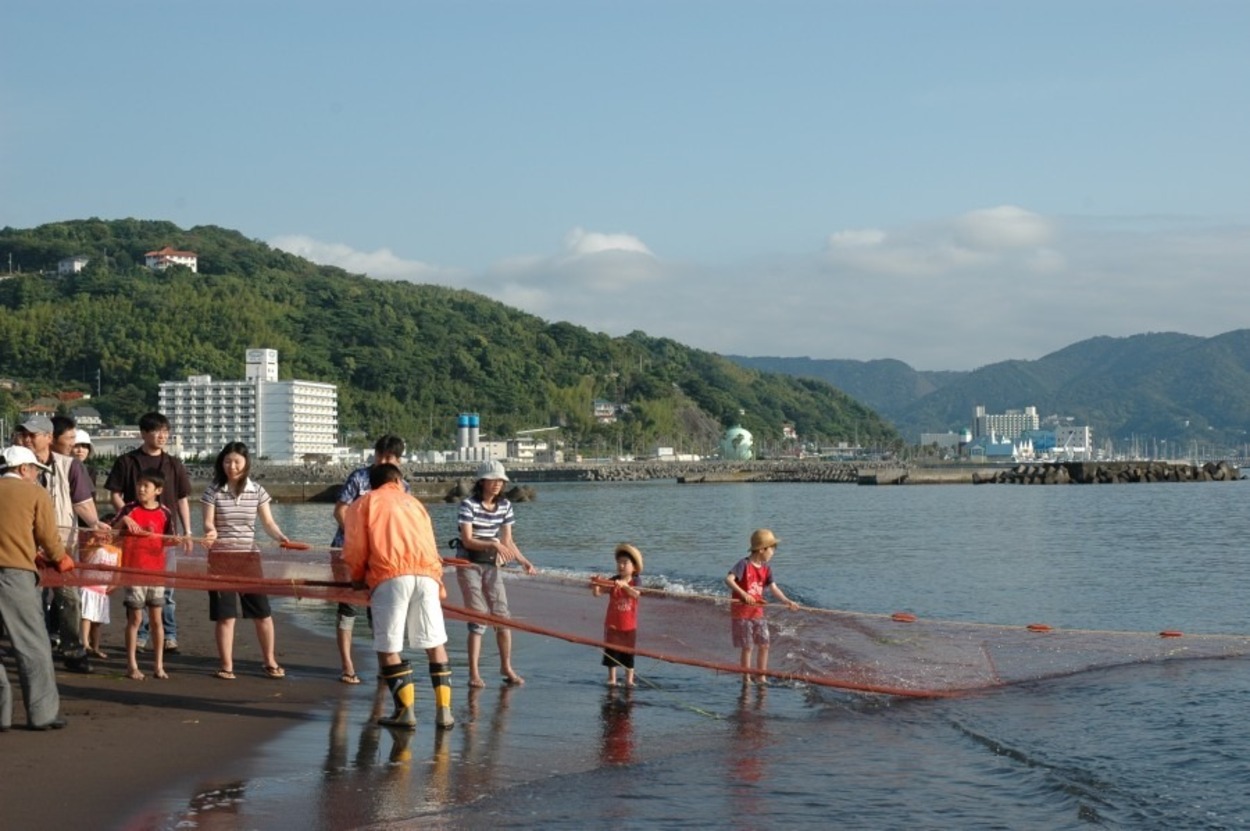 伊東温泉観光地引網体験