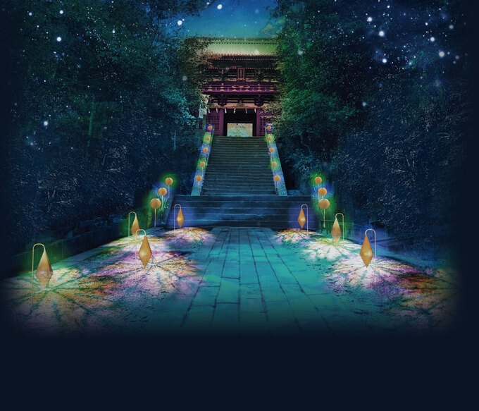 国宝 久能山東照宮 夜間特別拝観「光彩‐IRODORI‐」